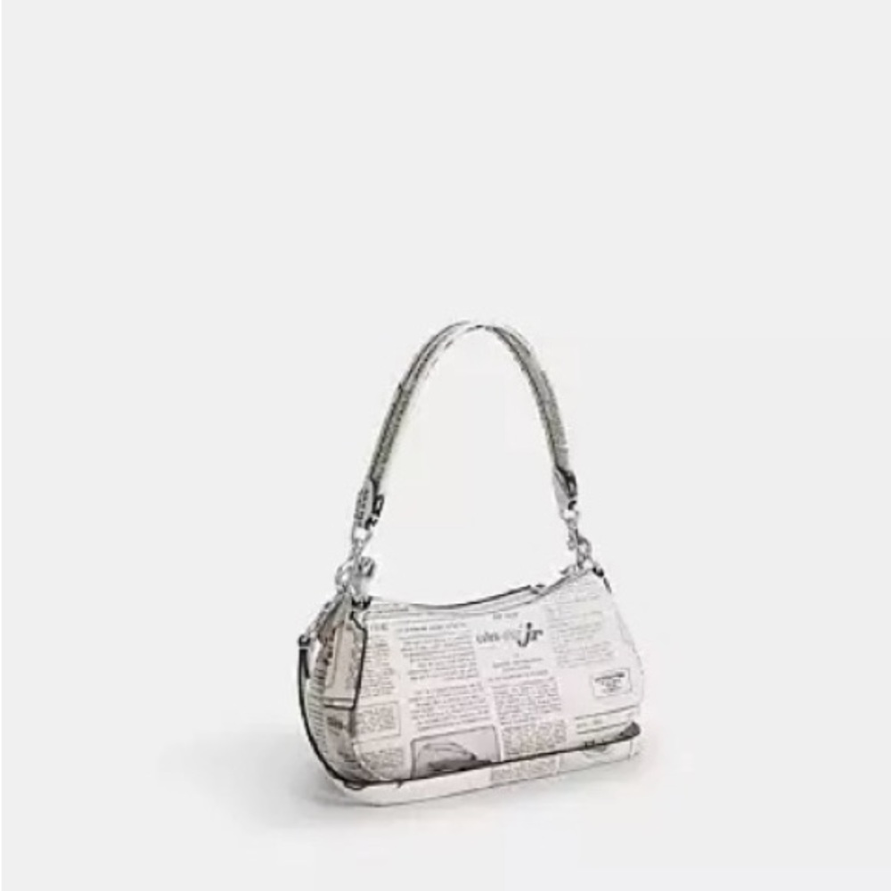 Brand New Coach Newspaper Print Shoulder Bag - Picture 12 of 16